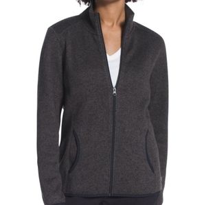 Eddie Bauer Gray Fleece Full Zip Mock Neck Jacket Size L - NWT